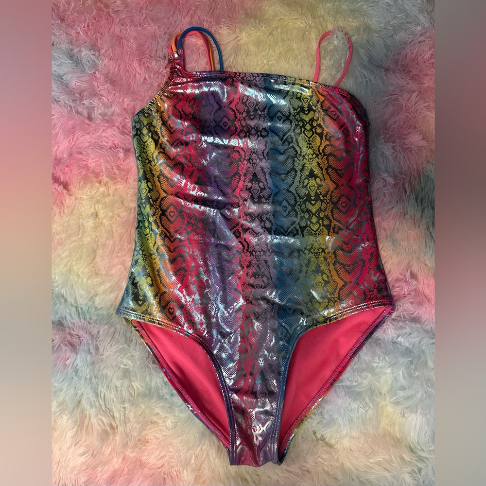 Wonder Nation Multicolor Snakeskin Swimsuit
